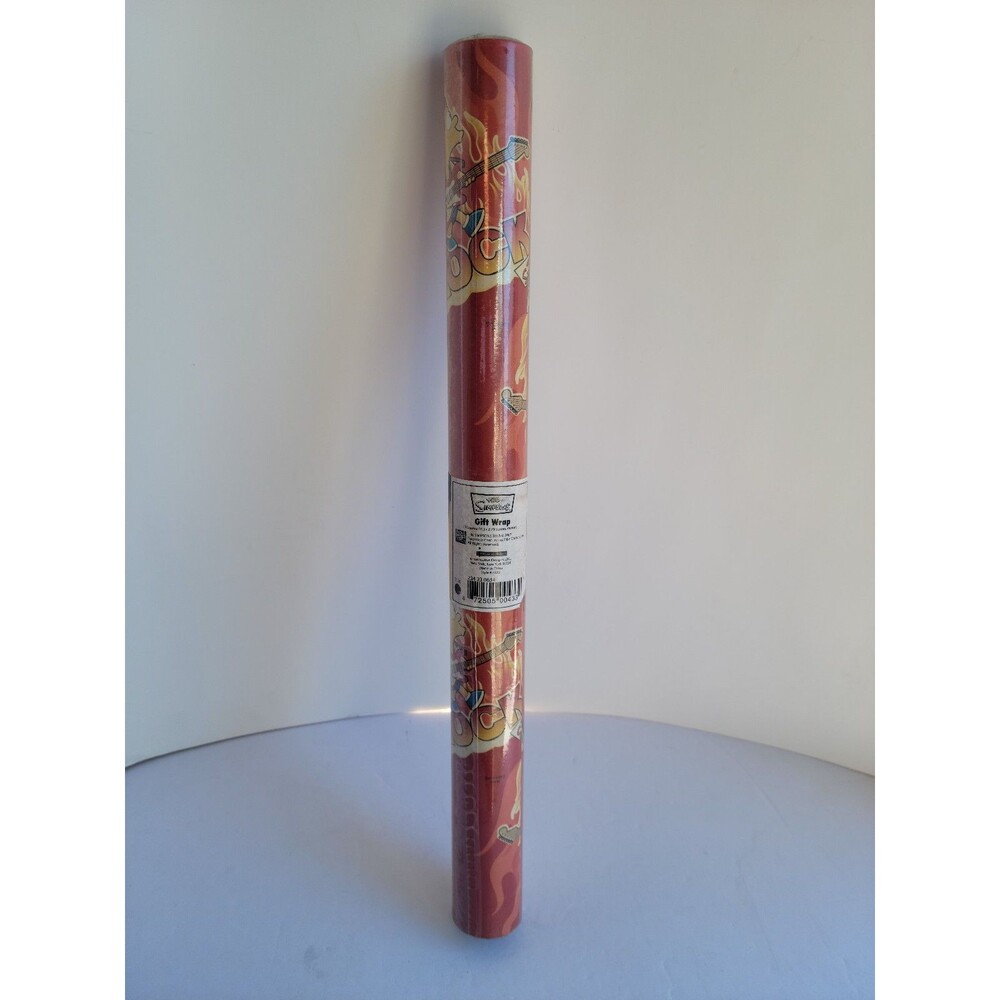 The Simpsons Gift Wrap Bart "Born to Rock" 20th Century Fox 2007 30 Square Feet